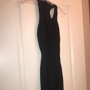 Black formal gown.